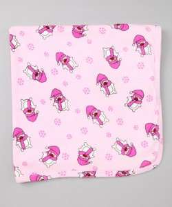 Barn Pink Penguin Organic Newborn Receiving Security Blanket Lovey 