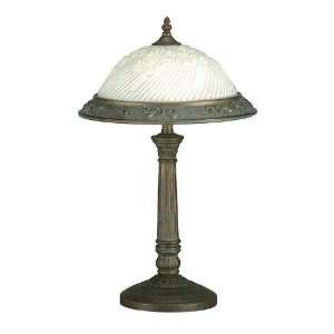  Table Lamp with Patina Metal Body   Clio Collection