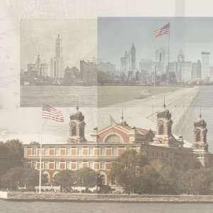 Ellis Island Collage 12 x 12 Paper