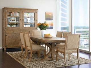 Rustic Light Brown 8 Pc Dining Table Set UN045672 670 SET  