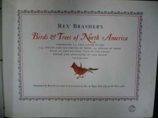 Rex Brashers Birds and Trees of North America   4 volume set  