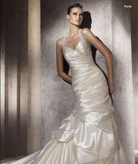 Halter Mermaid Wedding Dress Bridal Gown Custom Size  