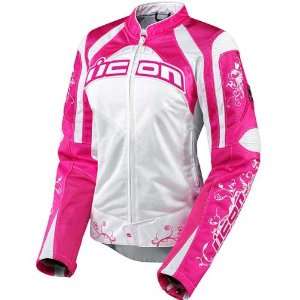  Icon Contra Speed Queen Womens Motorcycle Jacket Pink 