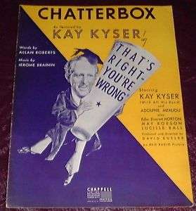 1939 CHATTERBOX   KAY KYSER   Thats Right Youre Wrong  