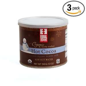 Equal Exchange Organic Hot Cocoa Mix, 12 Ounce Tins (Pack of 3)