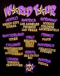 TUFF WORLD TOUR 2010 CONCERT T SHIRT RARE SIZE S GLAM  