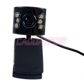 New USB2.0 300K 6 LED Laptop PC Webcam Camera with Mic  