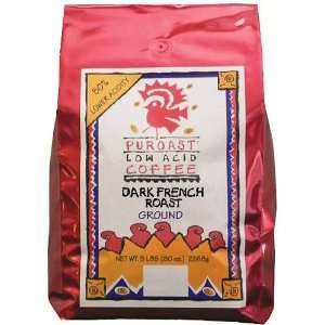   Low Acid Coffee Low Acid French Roast Grind Drip Grind, 5 Pound Bags