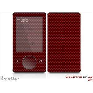  Zune 80/120GB Skin Kit   Carbon Fiber Red plus Free Screen 