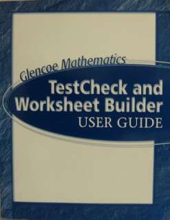   Mathematics. Testcheck and Worksheet Builder. User Guide.  