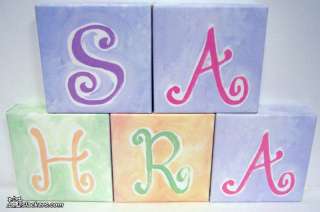 Pottery Barn Kids Canvas Letters S A R A H GREAT SHAPE!  
