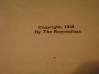 1923   ELBERT HUBBARDS SCRAP BOOK ~ ROYCROFTERS  