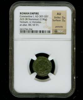 Roman Empire Constantine I AD 307 337 AE3 Ticinum Rev Victories at 