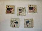 primitive country saltbox house wood magnets set 5 $ 7 95 time left 