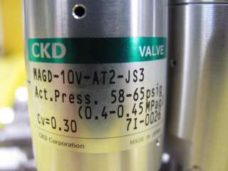 CKD Pneumatic N.C. Diaphram Valve 3870 00898 Lot (37) MAGD 10V AT2 JS3 