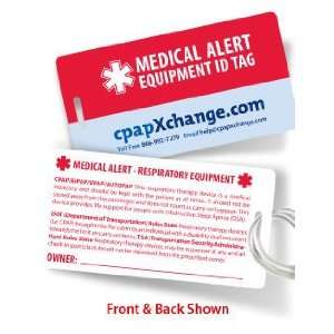 Heavy Duty Medical Alert Luggage Tag for CPAP/BiPAP 