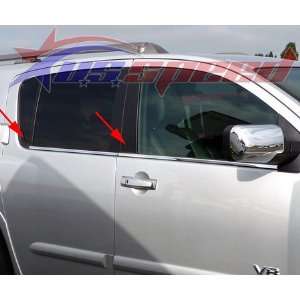  2005 2011 Nissan Armada Polished Window Sill Trim 4PC 