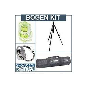  055XDB Black Basic Tripod Legs Kit, with Adorama Deluxe Tripod Case 