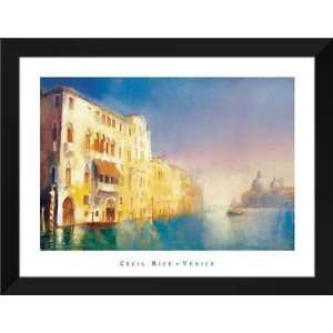 Cecil Rice FRAMED Art 28x36 Palazzi, Grand Canal  Home 