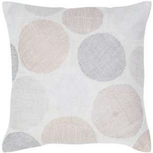  Beige Cotton Decorative Accent Pillow   Set of 2