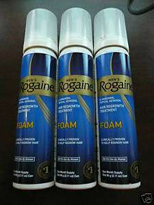 month supply Rogaine Foam 5% Minoxidil Regaine Mens  