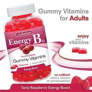   B12 Adult Gummy Vitamin, Very Raspberry   300 Gummies each (Pack of 2
