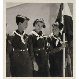  1937 Girl Guides Uniform Flag Iran Photogravure Graefe 