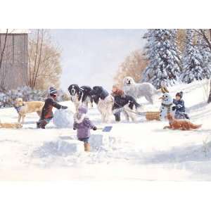  Cobble Hill Doggone Winter Puzzle   Made in U.S.A Toys 