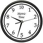METRIC TIME Wall Clock metric system timing watch time 