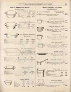 1938 White ENAMEL Dish Stove Pan Mixing Bowl Cup Mug Ad  