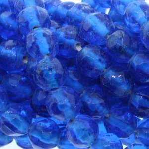  Blue Indian Glass : Ball Faceted   10mm Diameter, Sold by 