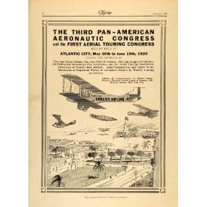  1920 Ad Pan American Aeronautic Aerial Touring Congress 