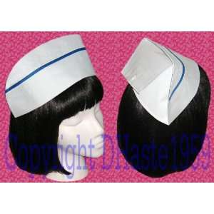  Traditional Nurses Cap in White with One Stripe 