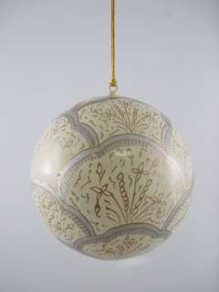 NEW DESIGNER Gold Silver Wooden Hand Painted Ornament  