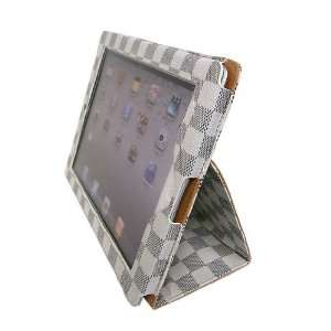 : White Coated Canvas iPad 2 Protective Case Cover / iPad Case White 