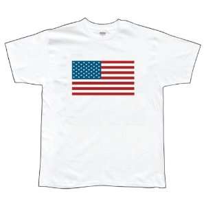  American Flag White T Shirt   X Large [Apparel] [Apparel 