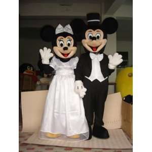   Mouse Minnie Mouse Evening Dress Mascot Costumes (White): Toys & Games