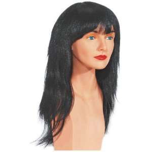  Black Wispy Layers Wig Long (1 per package): Toys & Games
