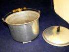   Aluminum Cooking Pot Pan with Lid and Wooden Handle 5 1/2 x 8  