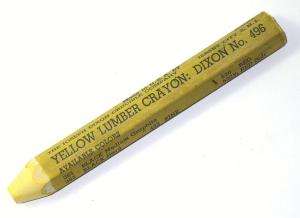 Vintage Dixon Lumber Crayon Yellow 496  