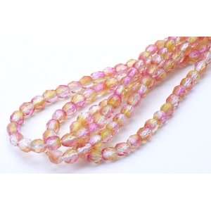  100 Angels Kiss Faceted Glass Beads 4MM Arts, Crafts 