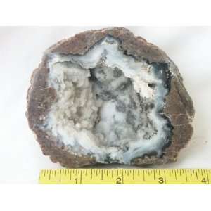  Agate Rimmed Hollow Geode with Crystals, 8.47.11 