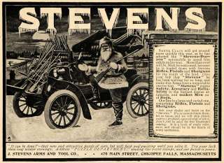  Stevens Arms & Tools Co Santa Claus Rifle Gun   ORIGINAL ADVERTISING