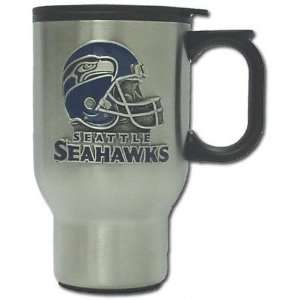  Seattle Seahawks Stainless Steel Travel Mug: Sports 