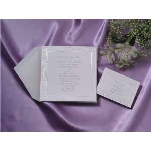   Pearl Embossed Rose Square Wedding Invitations: Health & Personal Care