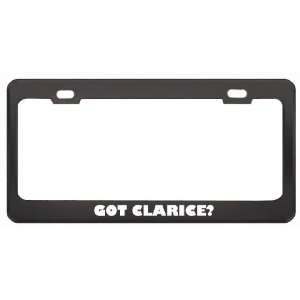 Got Clarice? Career Profession Black Metal License Plate Frame Holder 