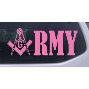 Pink 50in X 19.4in    Masonic Freemason Army Military Car Window Wall 