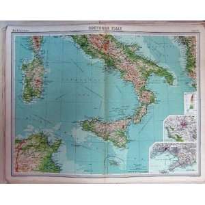  Map Southern Italy Naples Rome Sicily Sardinia Malta: Home 