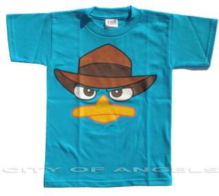 Perry the Platypus Duck Bill Kids XS S M L XL T Shirt Cartoon Phineas 