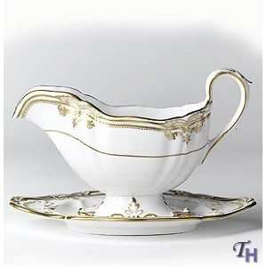  Spode Stafford White Sauce Boat & Stand 17 Oz.: Home 